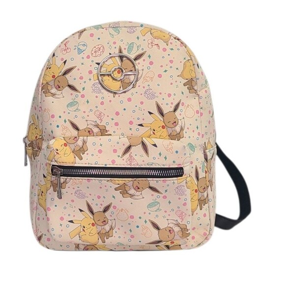 Bioworld Pokemon Pikachu & Eevee Snacks Mini Backpack Japanese Anime Fantasy - Picture 1 of 12